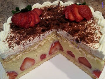 strawberry cake light homemade recipe